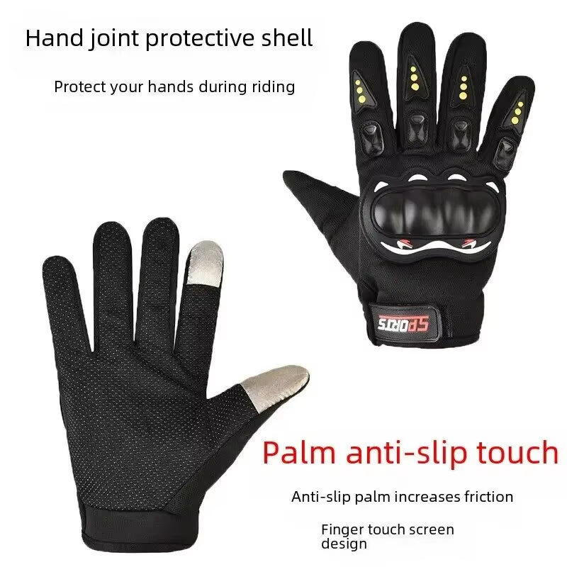Full-Finger Motorcycle Gloves Men Touch Screen Outdoor Off-Road Sports Cycling Protection Anti-Fall Motorcycle Finger Gloves