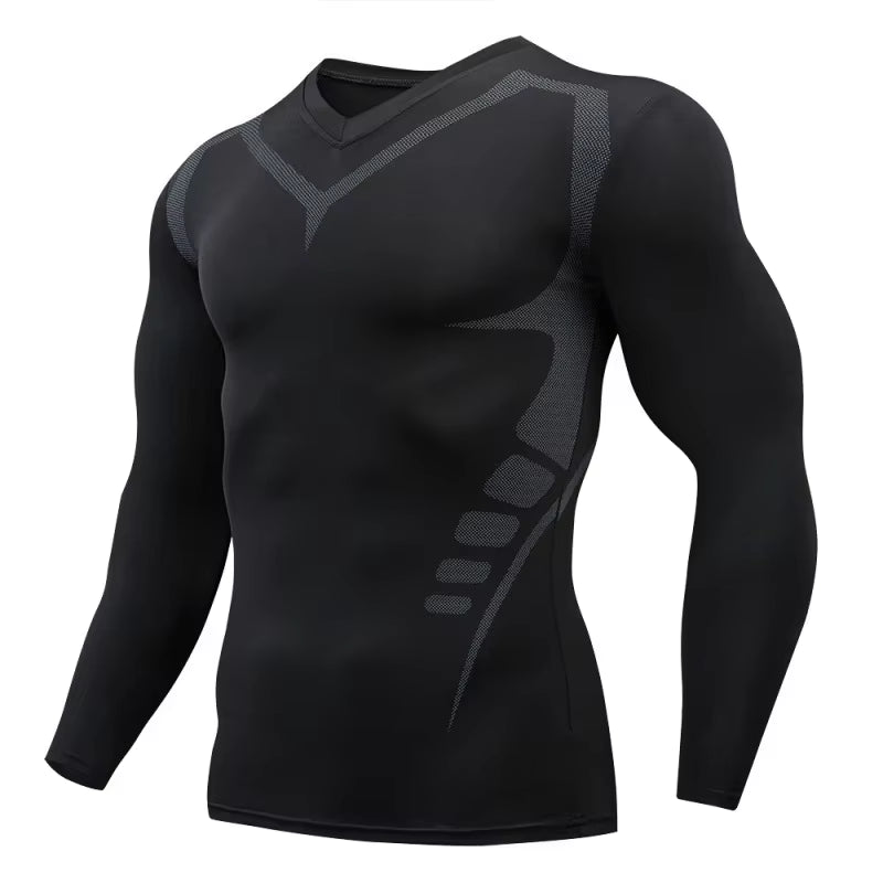 Men'S T-Shirt Men Running Sport T Shirt Men Compression Fitness Tops Tee Quick Drytight Training Gym Sport Running Shirts Jersey