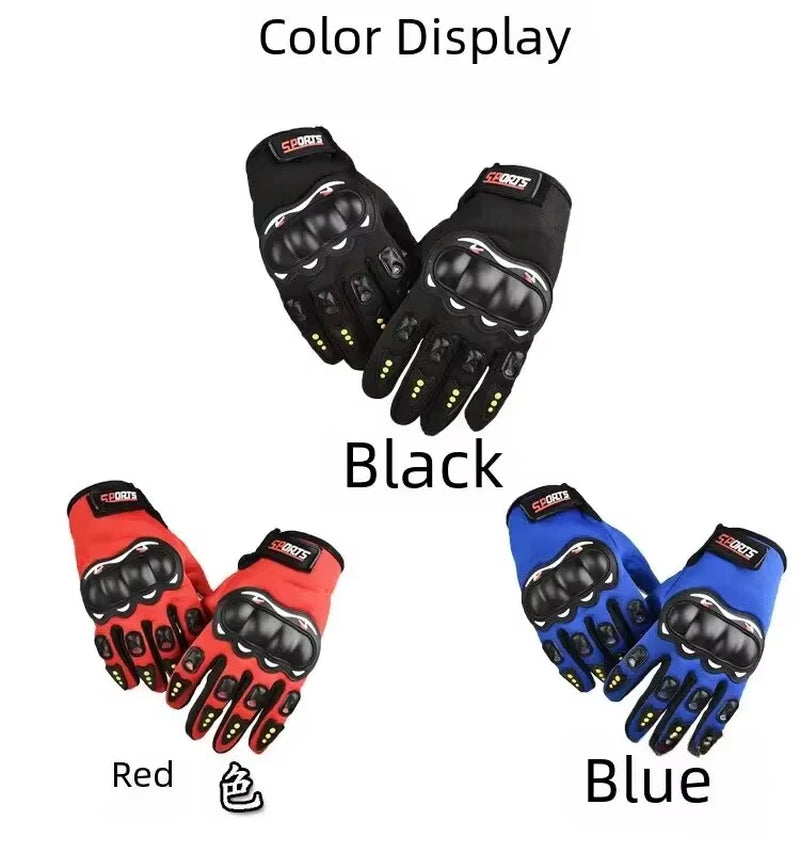 Full-Finger Motorcycle Gloves Men Touch Screen Outdoor Off-Road Sports Cycling Protection Anti-Fall Motorcycle Finger Gloves