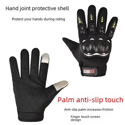 Full-Finger Motorcycle Gloves Men Touch Screen Outdoor Off-Road Sports Cycling Protection Anti-Fall Motorcycle Finger Gloves